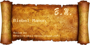 Biebel Manon névjegykártya